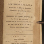 1750 Dublin Ireland 1ed Bible Sermons of Jeremiah Seed Evil Spirits Demons RARE