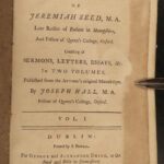 1750 Dublin Ireland 1ed Bible Sermons of Jeremiah Seed Evil Spirits Demons RARE
