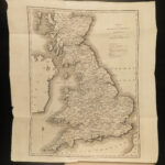 1809 BRITAIN Bertram ENGLAND MAPS Scotland Medieval monk Richard of Westminster