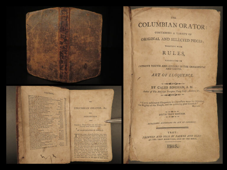 Image of 1815 Columbian Orator Caleb Bingham George Washington Douglass Slavery Americana