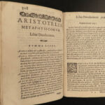 1585 ARISTOTLE Metaphysica Greek Philosophy Mathematics Theophrastus Metaphysics