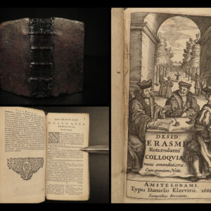 1668 Erasmus Colloquies Humanism Rhetoric Philosophy War Latin Elzevier RARE
