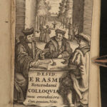 1668 Erasmus Colloquies Humanism Rhetoric Philosophy War Latin Elzevier RARE