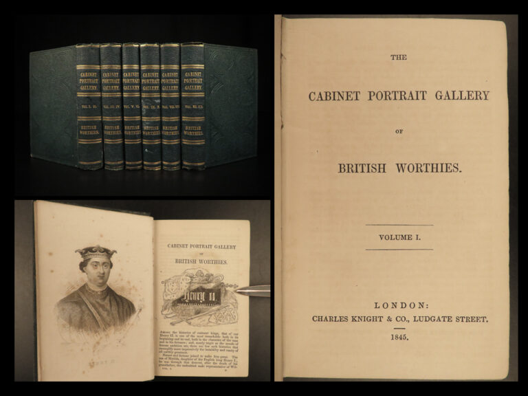 Image of 1845 Portrait Gallery British Worthies Drake Shakespeare Milton Newton Bacon