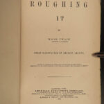 1872 Mark Twain 1st ed / 1st Roughing It American Wild West Nevada Gold Rush