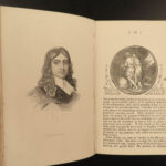 1845 Portrait Gallery British Worthies Drake Shakespeare Milton Newton Bacon