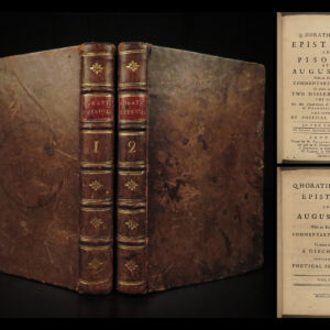 1753 HORACE Ars Poetica Art of Poetry ENGLISH Roman Latin Greek Classical Rome