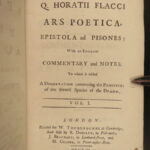 1753 HORACE Ars Poetica Art of Poetry ENGLISH Roman Latin Greek Classical Rome