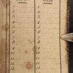 1792 TINY Pocket French Calendar Poems Gilt Aquatint Illustrations Miniature