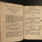 1557 1ed Epitome on Prosody Latin & Greek Grammar Language Berthelon Literature