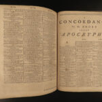 1738 1ed Bible Concordance Scottish Alexander Cruden KJV HUGE + Apocrypha London