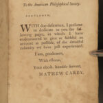 1793 Mathew Carey on Philadelphia Yellow Fever Epidemic RARE Americana Covid