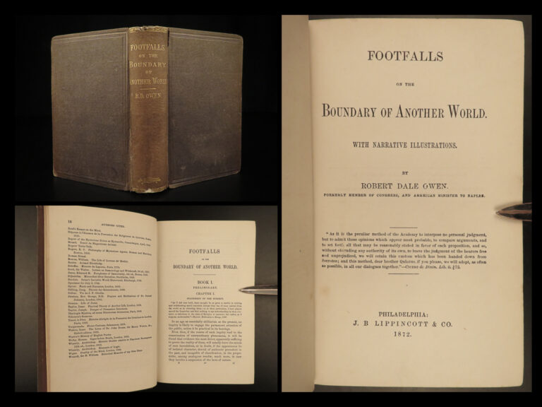 Image of 1872 GHOSTS Footfalls of Another World Spiritualism Dreams Miracles DEMONS Owen