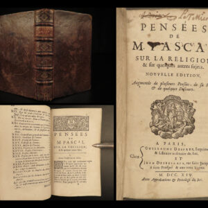 1714 Blaise PASCAL Pensees Christian Apologetic Pascal’s Wager French Philosophy