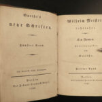 1795 Wilhelm Meister’s Apprenticeship Goethe German Literature & Philosophy