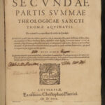 1569 Summa Theologica AQUINAS Medieval Philosophy Catholic Plantin Antwerp