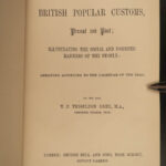 1876 British Popular Customs Valentine Day April Fool Witch Folklore Robin Hood