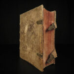 1662 Jesuit Drexel BIBLE & Commentary RARE Esoteric ART German Pigskin Clasps