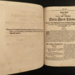 1662 Jesuit Drexel BIBLE & Commentary RARE Esoteric ART German Pigskin Clasps