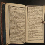 1787 TINY Pocket-Size French Almanac European History Moroccan Fine Miniature