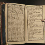 1787 TINY Pocket-Size French Almanac European History Moroccan Fine Miniature