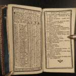 1787 TINY Pocket-Size French Almanac European History Moroccan Fine Miniature