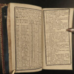 1787 TINY Pocket-Size French Almanac European History Moroccan Fine Miniature