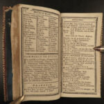 1787 TINY Pocket-Size French Almanac European History Moroccan Fine Miniature