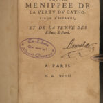 1594 Menippean Satire Catholic LEAGUE Spain France Religion Wars Paris