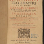 1686 Cesare Baronio History of Catholic Church Ecclesiastical Annals Popes HUGE