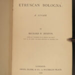 1876 1ed Etruscan Bologna Richard Burton Italian Archaeology Italy Illustrated