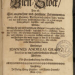 1709 RARE German Bible Sermons Johann Graff Augsburg Vellum Binding Germany