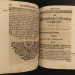 1709 RARE German Bible Sermons Johann Graff Augsburg Vellum Binding Germany