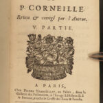1692 Plays of Pierre Corneille French Theatre Le Cid Nicomede Drama 5v SET Paris