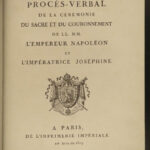 1805 1ed Coronation of Napoleon Bonaparte & Empress Josephine FRANCE French Rev