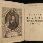 1737 Medicine & Surgery Lazare Riviere + Weinhart Anatomy Pathology HUGE FOLIO