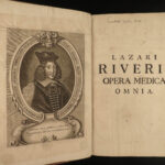 1737 Medicine & Surgery Lazare Riviere + Weinhart Anatomy Pathology HUGE FOLIO