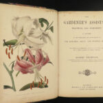 1859 Gardeners Assistant BEAUTIFUL Color Illustrated Plants Botany Flowers Fruit