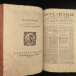 1594 1ed Thomas Aquinas Summa Theologica Aristotle Physics Opera Omnia FOLIO