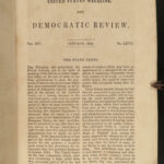 1844 TEXAS US Democratic Review American Trade Jesuit Missions Death Penalty