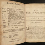 1694 TERENCE 1st ENGLISH ed Life & Comedies Greek Roman Plays Theatre Eachard
