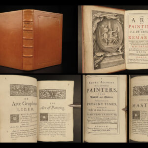 1716 Art of Painting Fresnoy & Dryden ENGLISH Rubens Holbein Michelangelo 2in1