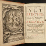 1716 Art of Painting Fresnoy & Dryden ENGLISH Rubens Holbein Michelangelo 2in1