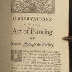 1716 Art of Painting Fresnoy & Dryden ENGLISH Rubens Holbein Michelangelo 2in1