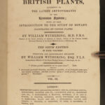 1818 BOTANY Linnaeus British Plants Withering Natural Science Flora 4v Botanical