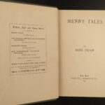 1892 1st/1st Mark TWAIN Merry Tales Fiction Fact Fancy Civil War Short Stories