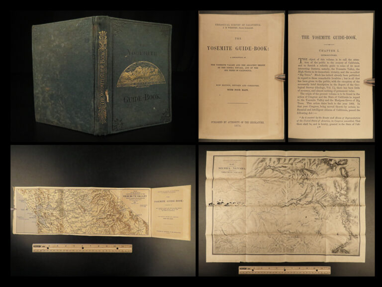 Image of 1874 Yosemite Guide Book California US National Park MAPS Redwood Forest RARE