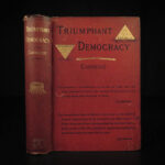 1886 1st ed Andrew Carnegie Triumphant Democracy Economics Government Politics