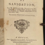 1775 Lessons of NAVIGATION Dulague French Jallineau 1785 Captain PROVENANCE
