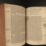 1581 CICERO Politics Philosophy ROME Letters Orations Atticum Lambin Strasburg